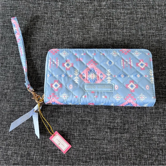 NWT Simply Southern Aztec Phone Wallet Wristlet - Picture 1 of 8
